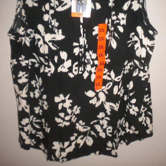 Bobeau Collection Womens Plus Size XXL Black Beige Rayon Sleeveless Tank Top NWT - Picture 4 of 5